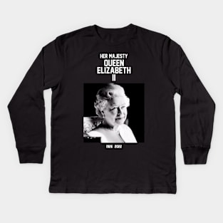 Queen Elizabeth in Memory Kids Long Sleeve T-Shirt